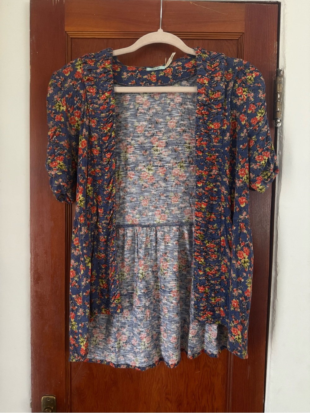 Kimchi Blue Navy Floral Short Sleeve Dress
